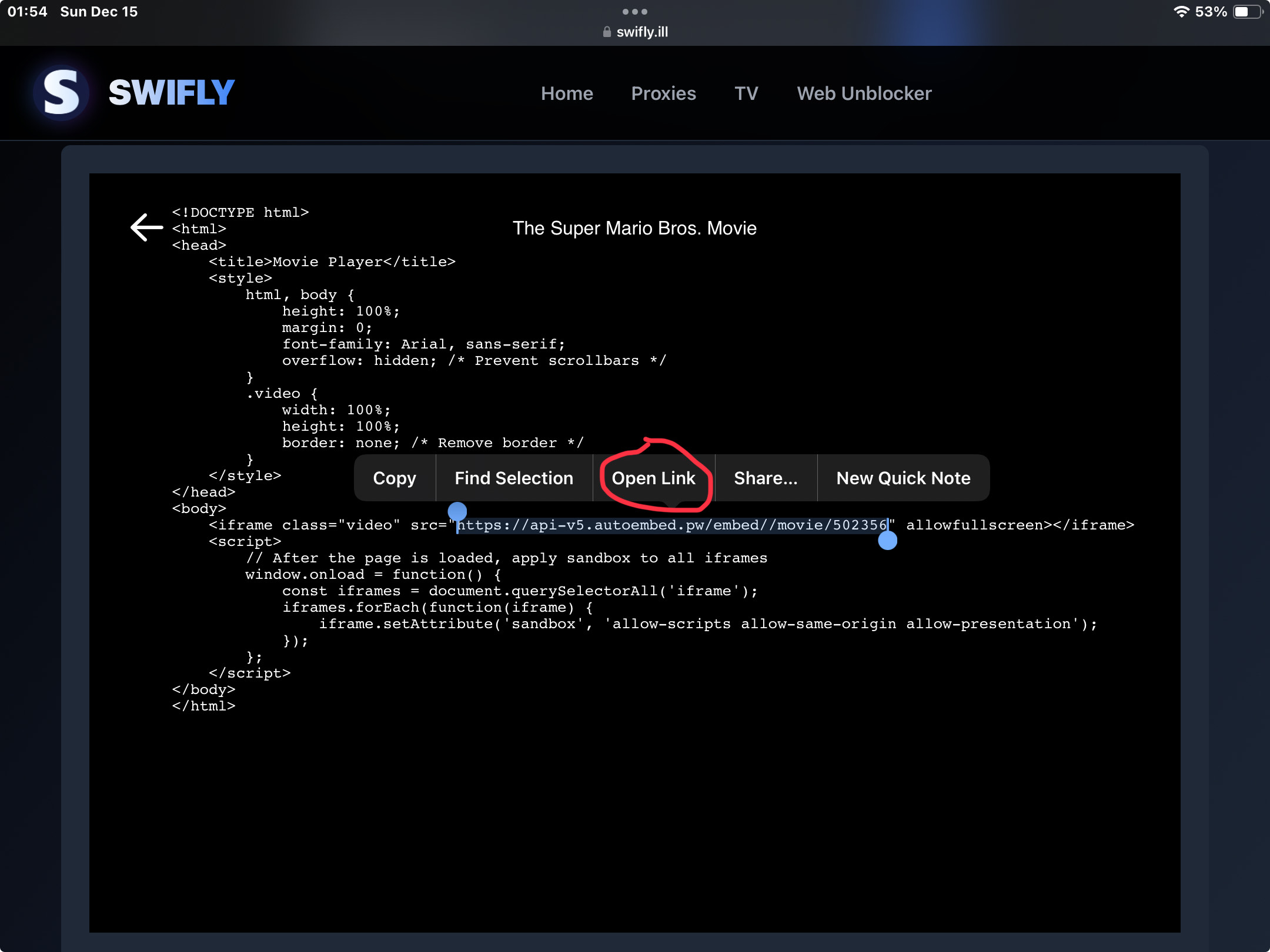 Iframe Source Image